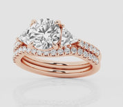 Round  Three-Stone Bridal