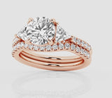 Round  Three-Stone Bridal