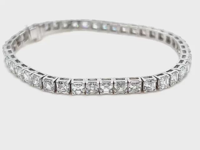 White  Asscher Bracelet