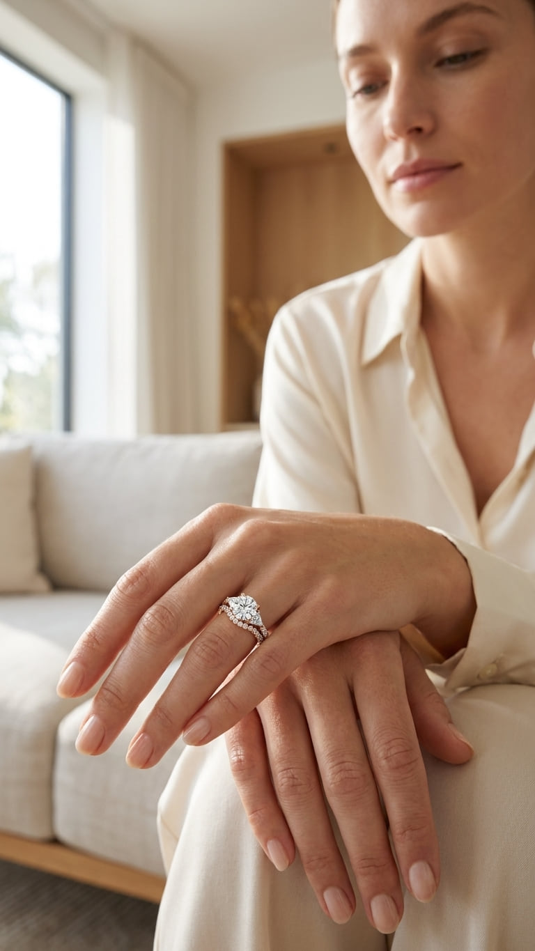 Round  Three-Stone Bridal