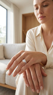 Round  Three-Stone Bridal