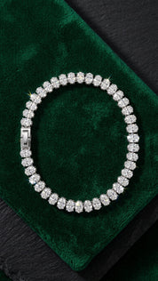 White  Asscher Bracelet