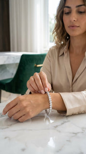 White  Asscher Bracelet